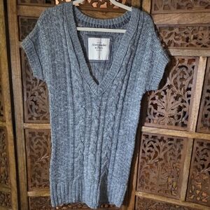 🌟Abercrombie & Fitch Gray Cable Knit Midi Dress